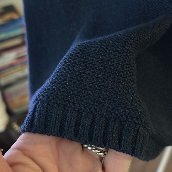 Linen Banana Republic Navy Blue Knit Tank Top - Picture 3 of 6